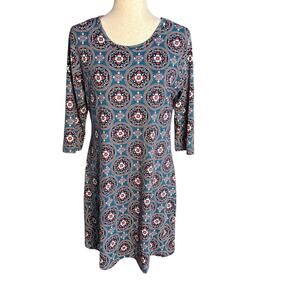 LULU B Womens Size Medium 3/4 Sleeve Stretch Dress EUC